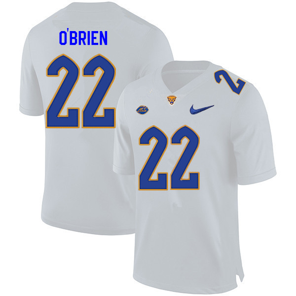 Men #22 P.J. O'Brien Pitt Panthers College Football Jerseys Sale-White